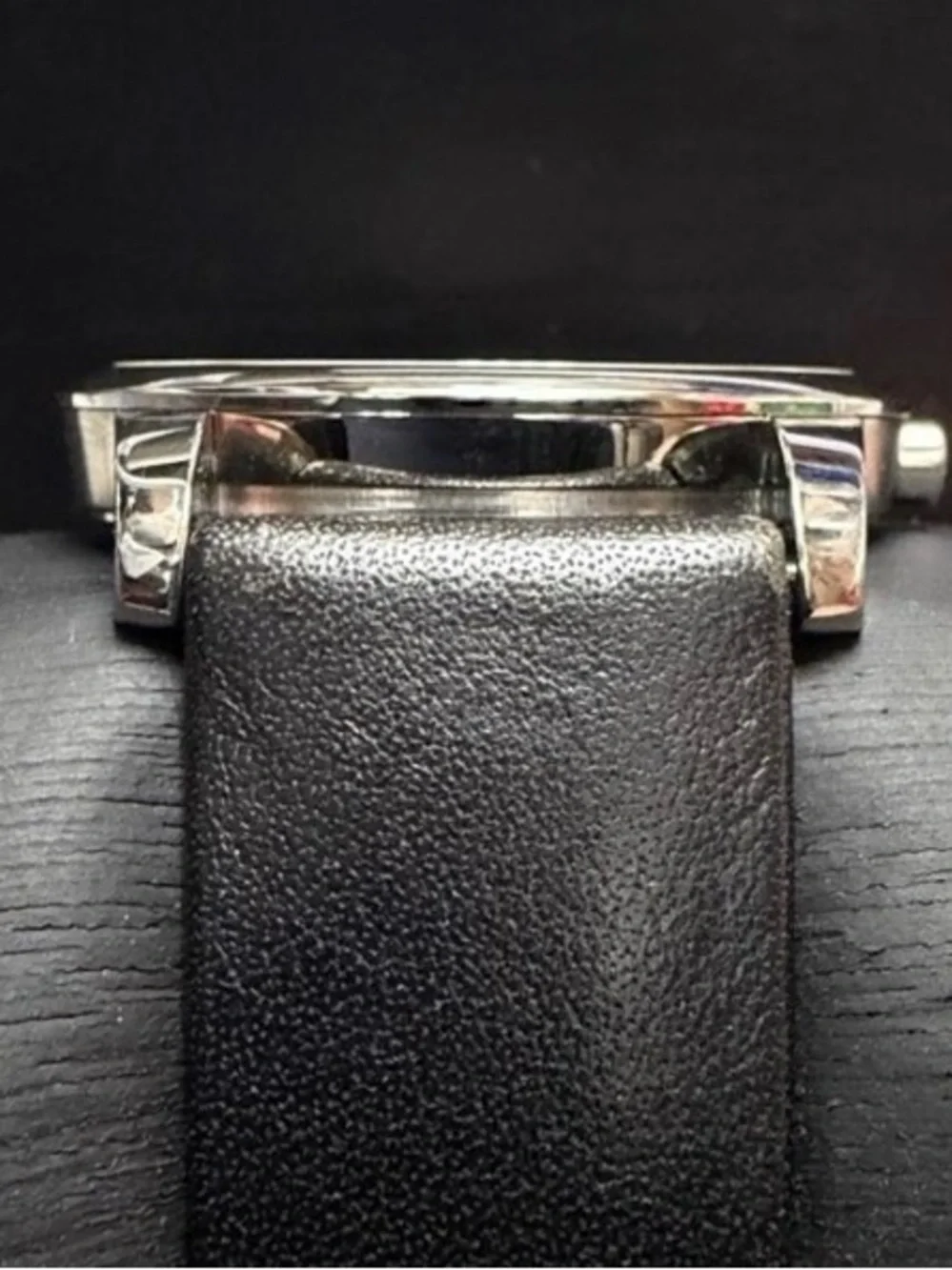 Movado Black Dial Watch with Gold Hands